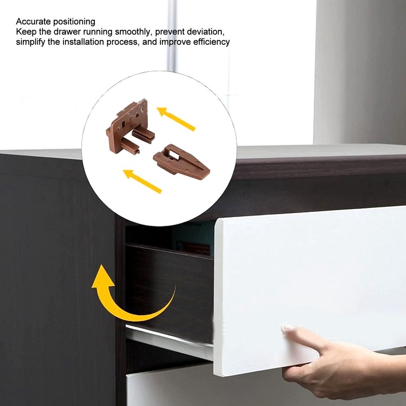 10 Pack Drawer Track Guide and Glides Dresser Center Mount
