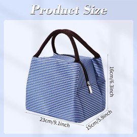 BOYSSPAA Insulated Lunch Bag Adults Portable Meal Prep Bag Leak-Proof Cool Bag Lunch Box Lunch Bags for Women for Work Lunch Tote Bag for School Travel Picnic for Kids Girls Boys Men (Blue)