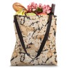 Cork with Black Inserts Photographic Pattern Tote Bag