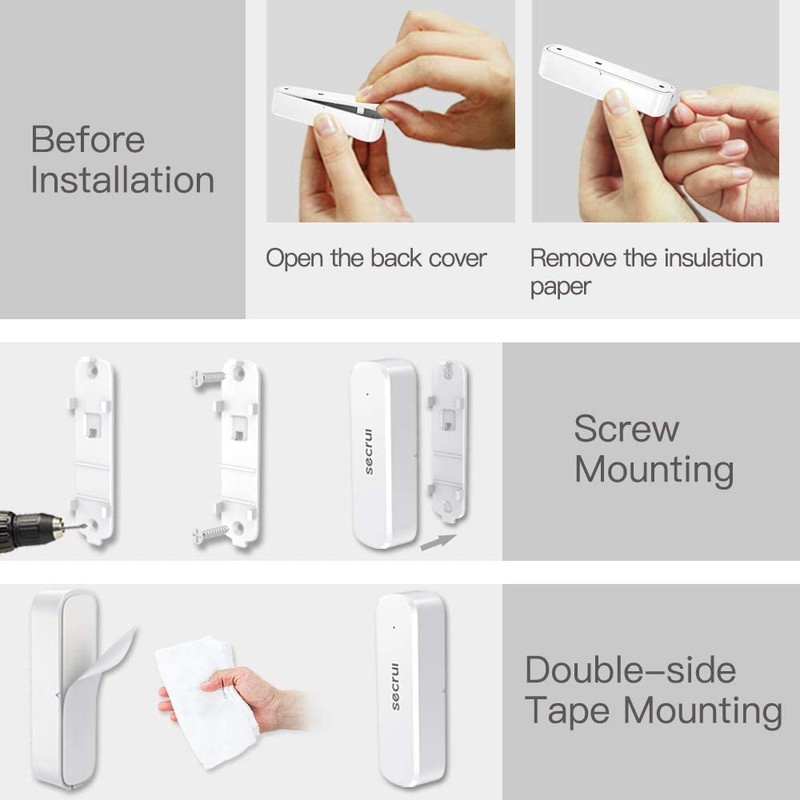 SECRUI Door Chime, Wireless Door Sensor Chime with 500ft Range,
