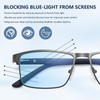 ZNEIAAPR Nearsighted Metal Myopia Glasses Men, Blue Light Spring Hinge
