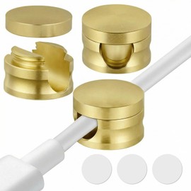 3 Pack Premium Aluminum Cable Management Clips with Strong Adhesive