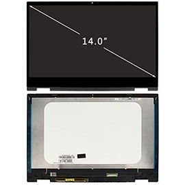 FIRSTLCD Replacement for HP Pavilion X360 14M-DW 14-DW 14M-DW0023DX 14M-DW1023DX 14M-DW1033DX 14-DW0097NR 14-DW1010WM L96515-001 L96516-001 LCD Touch Screen Display Assembly Bezel 14.0" FHD