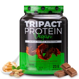 Nutrology TRIPACT Proteína Vegana en Polvo - Proteína Orgánica de Guisante, Arroz y Calabaza, BCAA y Glutamina Batidos Vegetales Sustitutivos de...   