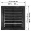 ECOPRO VENT / 4" x 4" Inch Inside Measurement/Black Plastic