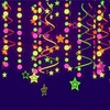 Glow in The Dark Party Supplies Set,Let's Glow Banner Neon