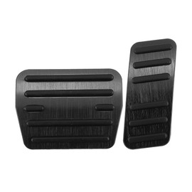 X AUTOHAUX 2 Pcs Foot Pedal Cover Non-Slip No Drill Metal Black