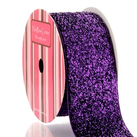 1.5" Brown Glitter Ribbon 3yd