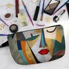 Livel lhood Abstract Face Makeup Bag Cute Small Organizer Zipper