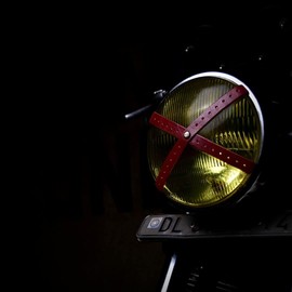 Trip Machine HEADLIGHT X PERFORATED Bike Light, Custom Tape, Bike Light, Touring, Driving, Adults, Stylish, Gift, One Size, Cherry Red