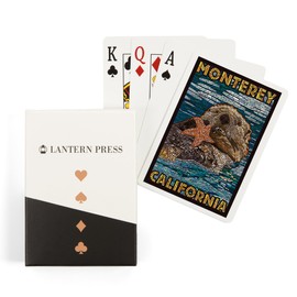 Lantern Press Monterey, California, Sea Otter, Mosaic (52 Playing Cards, Poker Size Card Deck with Jokers)