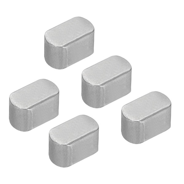 PATIKIL Round Ended Feather Key 10x6x6 Mm, 5 Pcs Carbon