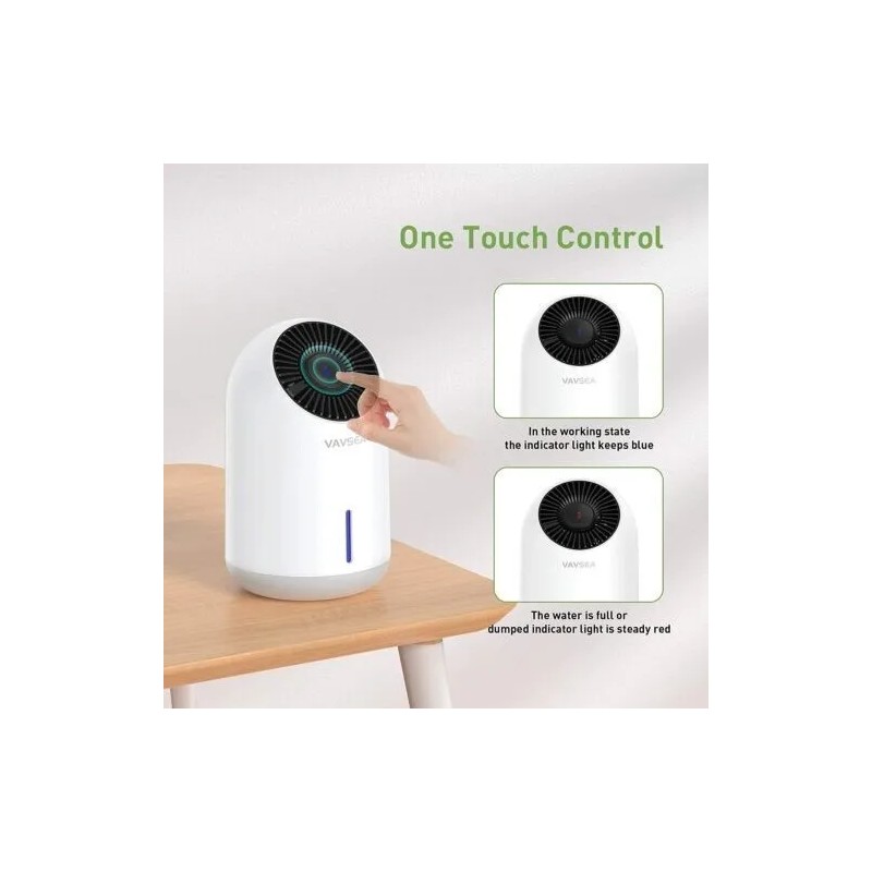 vavsea Mini Compact Portable Dehumidifier 1500ml (322 sq ft) UL