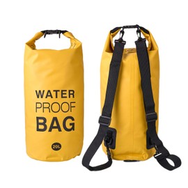 lydnkim Waterproof Dry Bag – PVC Roll-Top Dry Sack (2L–30L) for Kayaking, Boating, Rafting, Camping & Water Sports – Keeps Gear Safe & Dry (Yellow, 20L - Double Straps)