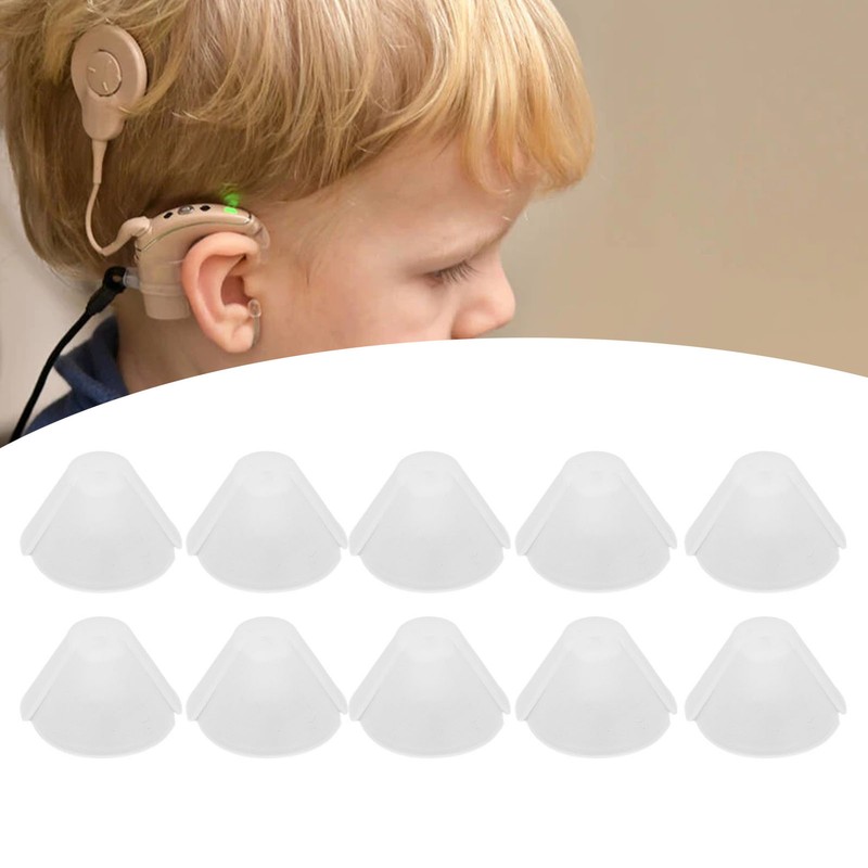 10pcs Hearing Amplifier Ear Plugs Flexible Horn Shaped Silicone Hearing