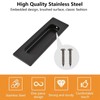 MOROBOR Cabinet Pull, 2Pcs Black Stainless Steel Rectangular Side Hole