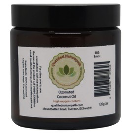 Ozonated Coconut Oil (Organic, Cold Pressed) - 120g (3.3 fl oz) – in Glass Jar