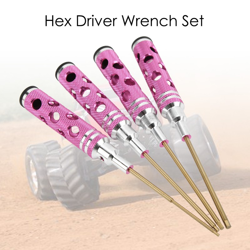 4Pcs Hex Driver Wrench Set 1.5mm 2.0mm 2.5mm 3.0mm RC