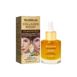Collagen Boost Anti-Aging Serum, Collagen Peptide Anti-Wrinkle Serum, Collagen Face Serum For Skin Tightening Helps Lift, Plump, & Firm Sagging Skin, Serums For Skin Care, Anti Wrinkle Boost