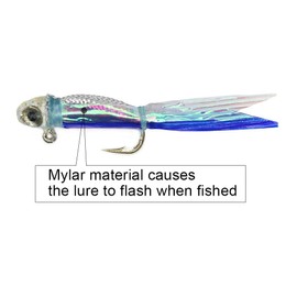 YZD Silverside Minnow Crappie Jig 12pcs (Blue)