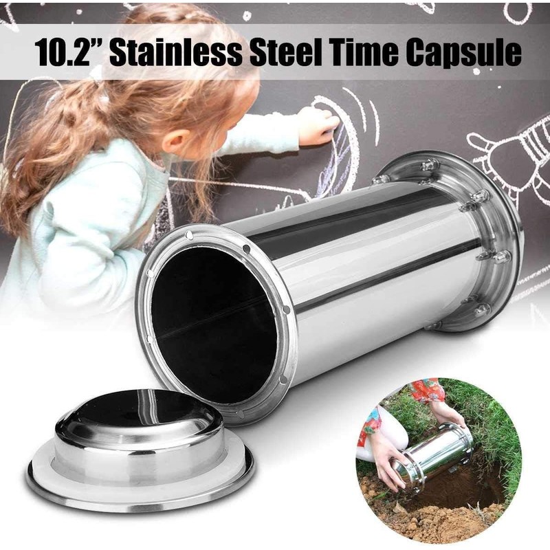 pobowlgarls NBTR-00000001 Stainless Steel Water Resistant Container with Time Capsules