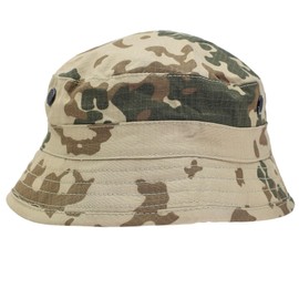 German Army Style Bucket Cap Tacgear Boonie hat Flecktarn Camouflage Ripstop (Medium)