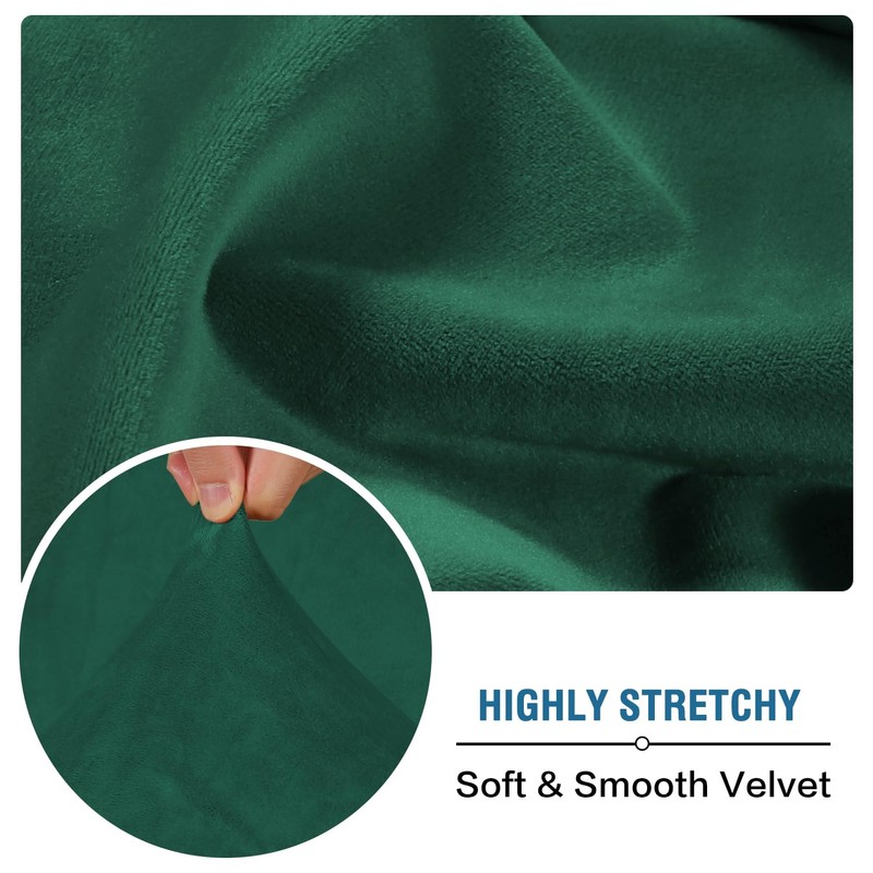 H.VERSAILTEX Velvet Stretch Couch Cushion Cover Plush Cushion Slipcover Cushion