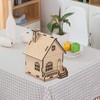 YII WMOC 3D Wooden Puzzle Music Box Hand -Crank Cabin