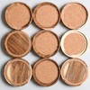 Acacia Wood Coasters for Drinks, 4.13 Inch, Set of 6,