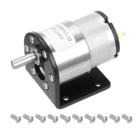 DMiotech Micro DC 12V 300RPM Geared Motor with Bracket Gear Reduction Motors 37mm Diameter Gearbox Micro Speed Reduction for RC Car, Robot Model, DIY Toys