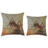 Insect Lover Abstract Vintage Fire Ant Throw Pillow