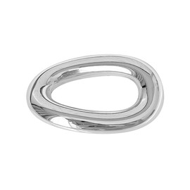 Hollow Oval Brooch Pin for Women Men Metal Style Minimalist Geometric Lapel Pin for Suits Hats Bags Decoration Polished Unisex Jewelry Accessory for Weddings Banquets Office Wear (Silver)