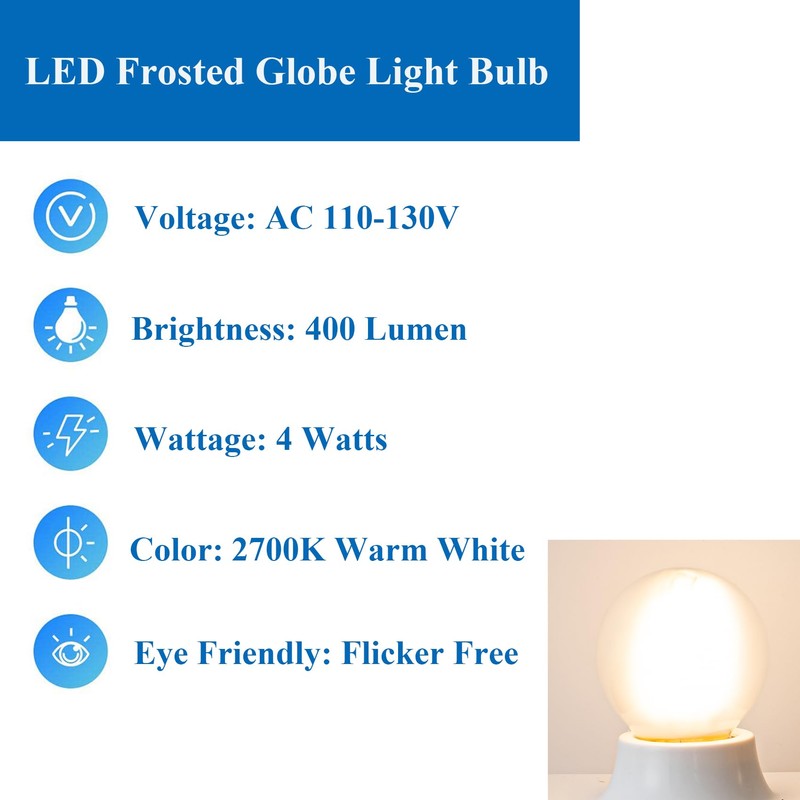 Beonllay LED Light Bulbs 40 Watt Equivalent E26 LED Bulb
