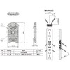 Shelf Post Fixing Parts for Gypsum Board SP-SK Sugatsune LAMP
