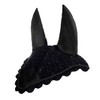 HKM, 3387, zanzariera a Cuffia per Orecchie, Colore: Nero/Nero, purosangue