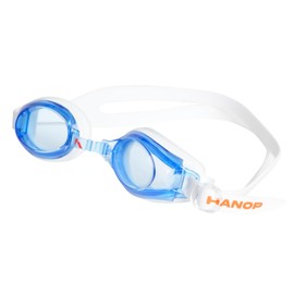 Goggles de Silicón Hanop de Adulto para Natación, Visión Clara no se Empañan, con Filtros UV para Entrenamientos en Alberca o Aguas Abiertas. (AZUL)