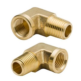 Legines Legines 90 Degree Brass Street Elbow 1/2" NPT Male x 1/2" NPT Female Forged Pipe Fitting (Pack of 2)