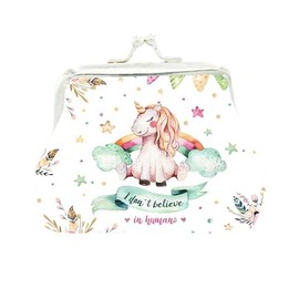 SURALIN 1 x Leather Wallet Mini Purse Kids Portable Purse Small Purse Unicorn Mini Purse Women, multicoloured