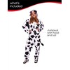 Rubie's Rubies Kuh-Kostüm für Erwachsene, Unisex, Einheitsgröße, weißer Jumpsuit mit