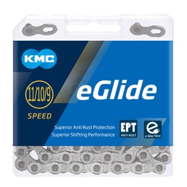 KMC eGlide EPT 9, 10 & 11 Speed Chain Dark Silver 118 Links