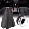 EVGATSAUTO Gear Shift Knob Gaiter, PU Leather Universal Bright Black