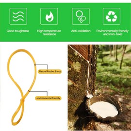 1500 Pcs Yellow Elastic Bands Strong Rubber Bands 450g Heavy Duty Stretchable Bands Natural for Office School Supplies Home Hair Bank Paper Money Bands (38 * 1.4mm)