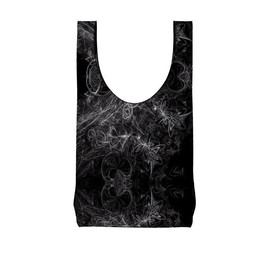 Fractalized Parachute Shopping Bag - Thread Color: Black