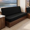 JOYINGLE RV Jackknife Sofa Couch Covers, 2-Piece Set (Black)