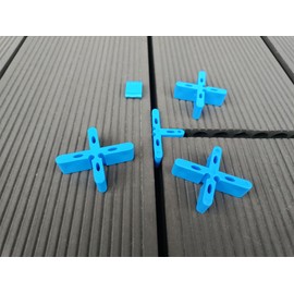 Patio Leveling Spacer 5/8 inch Height 15mm Patio Paver Leveling Clips Blue Color Outdoor Bricklaying Spacer with Breaking Point Become T Spacer Masonry Floor Spacer