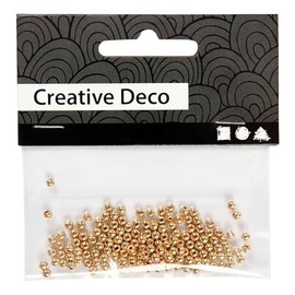 Wax Beads, D: 2,7 mm, gold, 150pcs