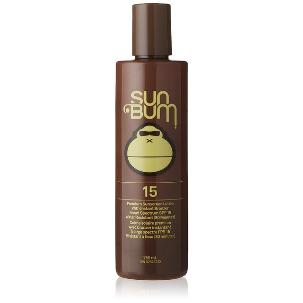 Sun Bum SPF 15 Browning Lotion Vegan and Reef Friendly (Octinoxate & Oxybenzone Free) Broad Spectrum Moisturizing UVA/UVB Sunscreen Tanning Lotion with Vitamin E 8.5 oz