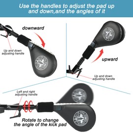 MODEREVE Taekwondo Kick Pads, 2 Sets of Kicking Boxing Hands-Free Kicking Pads for Martial Arts with Mounting Bracket