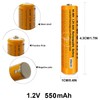 6 Pack NI-MH AAA Rechargeable Battery for Panasonic, 1.2V 550mah