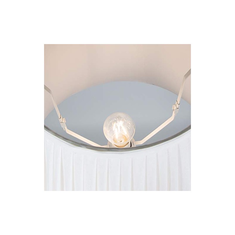 QAZQA Silk Pleated Lampshade White 25 I 16.5 cm